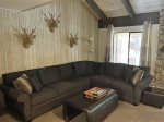 Mammoth Lakes Condo Rental Sunshine Village 114: Comfortable Sectional Couch with a Queen Foldout Bed